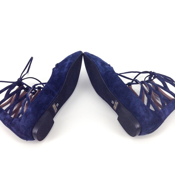 JEFFREY CAMPBELL Atrium Suede Lace-Up Flats - Picture 6 of 9